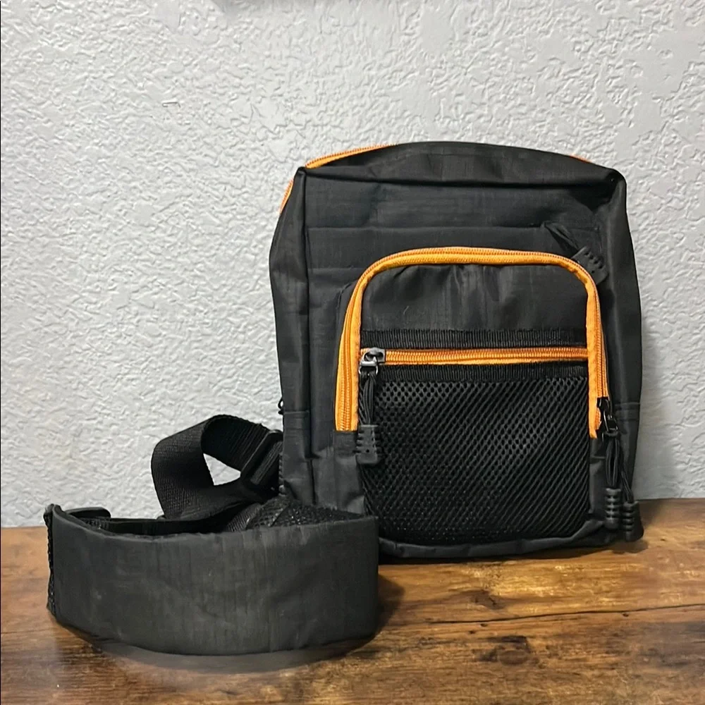 Black and Orange Men's Crossbody Bag